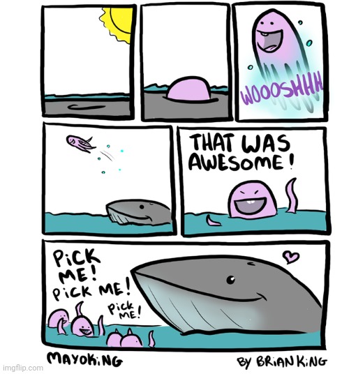 Woooshhh | image tagged in octopus,fish,wholesome,octopuses,comics,comics/cartoons | made w/ Imgflip meme maker