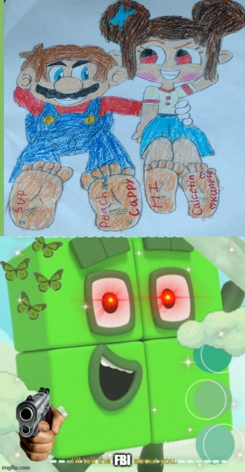 BIG SIP OF UNSEE JUICE PLSSS | image tagged in fbi,feet,numberblocks,unsee juice | made w/ Imgflip meme maker