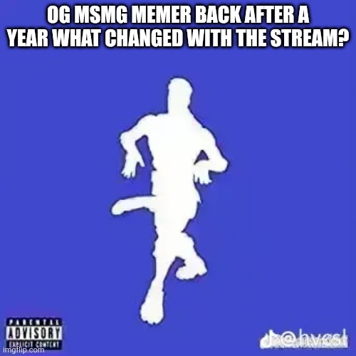 What changed? | OG MSMG MEMER BACK AFTER A YEAR WHAT CHANGED WITH THE STREAM? | made w/ Imgflip meme maker