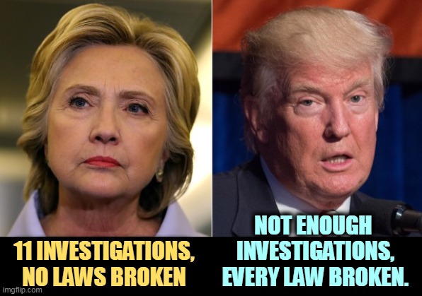 But his boxes! | NOT ENOUGH 
INVESTIGATIONS,
EVERY LAW BROKEN. 11 INVESTIGATIONS, NO LAWS BROKEN | image tagged in law-abiding hillary law-breaking trump,hillary,clean,donald trump,filthy | made w/ Imgflip meme maker