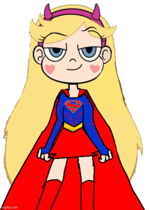 Made this a while ago. | image tagged in star butterfly,star vs the forces of evil,supergirl,fanart | made w/ Imgflip meme maker