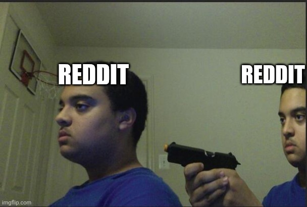 Reddit is killing itself | REDDIT; REDDIT | image tagged in trust nobody not even yourself | made w/ Imgflip meme maker