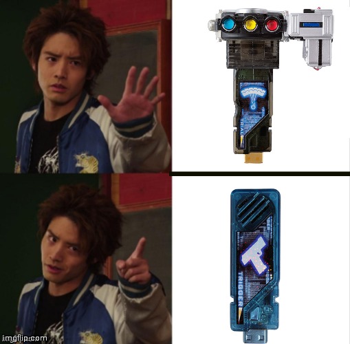Which memory is better | image tagged in kamen rider build banjou ryuga hotline bling | made w/ Imgflip meme maker