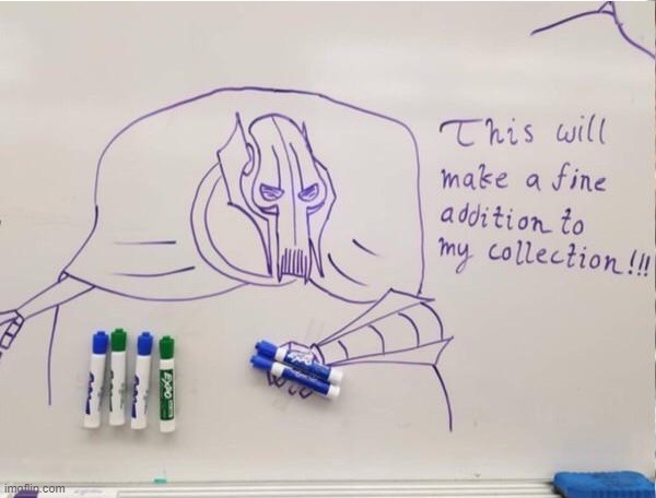 image tagged in general grievous,lightsaber | made w/ Imgflip meme maker