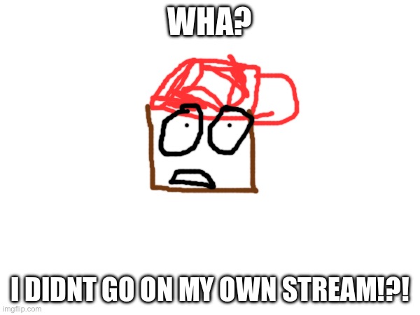 WHA? I DIDNT GO ON MY OWN STREAM!?! | made w/ Imgflip meme maker