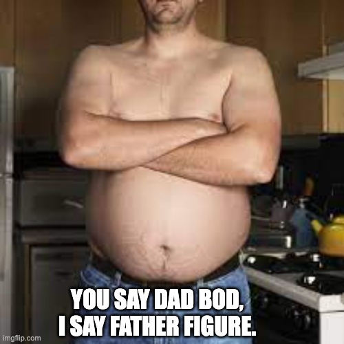 Father's Day Humor | YOU SAY DAD BOD, I SAY FATHER FIGURE. | image tagged in fathers day | made w/ Imgflip meme maker