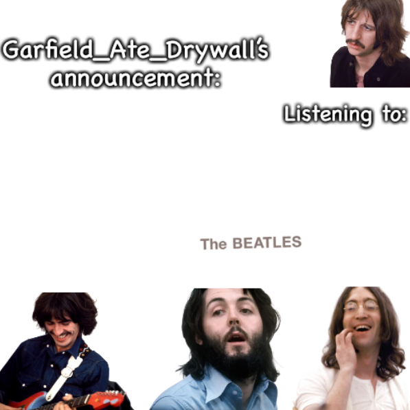 High Quality Beatles announcement template Blank Meme Template