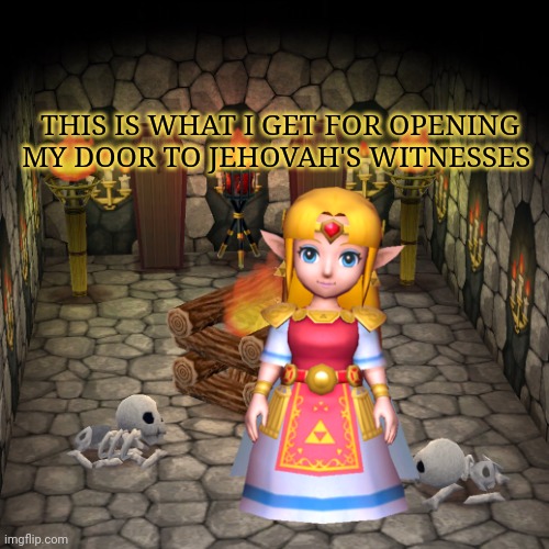 Animal crossing basement | THIS IS WHAT I GET FOR OPENING MY DOOR TO JEHOVAH'S WITNESSES | image tagged in animal crossing basement | made w/ Imgflip meme maker