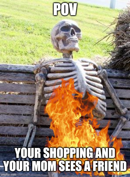 So annoying | POV; YOUR SHOPPING AND YOUR MOM SEES A FRIEND | image tagged in mom | made w/ Imgflip meme maker