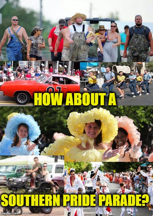 How 'bout it y'all? | HOW ABOUT A; SOUTHERN PRIDE PARADE? | image tagged in southern pride | made w/ Imgflip meme maker