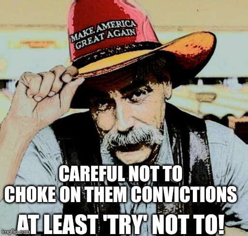 AT LEAST 'TRY' NOT TO! CAREFUL NOT TO CHOKE ON THEM CONVICTIONS | made w/ Imgflip meme maker