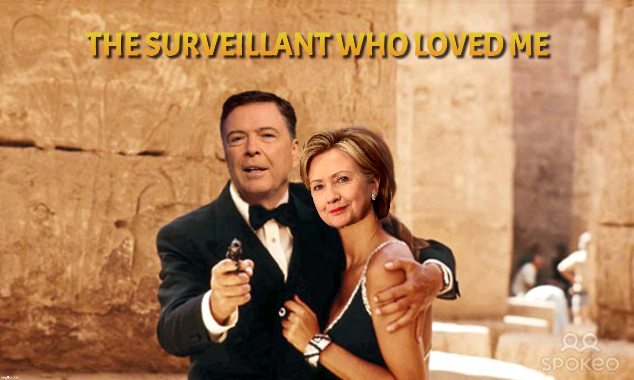 Bad Photoshop Sunday presents:  James Comey Bond | image tagged in bad photoshop sunday,hillary clinton,james comey,james bond,the spy who loved me | made w/ Imgflip meme maker