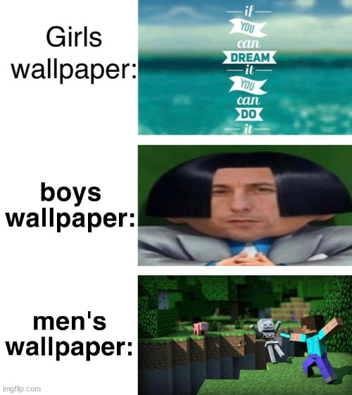 Girls vs boys vs mens wallpaper | image tagged in funny,wallpapper,funny meme,viral | made w/ Imgflip meme maker