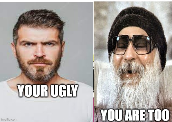 ugly | YOUR UGLY; YOU ARE TOO | image tagged in funny | made w/ Imgflip meme maker