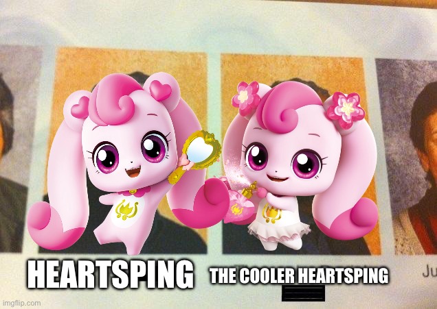 The cooler Heartsping | HEARTSPING; THE COOLER HEARTSPING | image tagged in the cooler daniel | made w/ Imgflip meme maker
