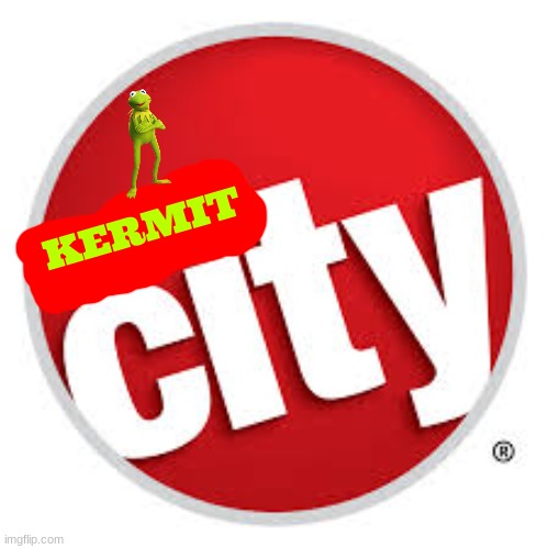 kermit city | KERMIT | image tagged in circuit city,the muppets,disney,fake,rebrand | made w/ Imgflip meme maker