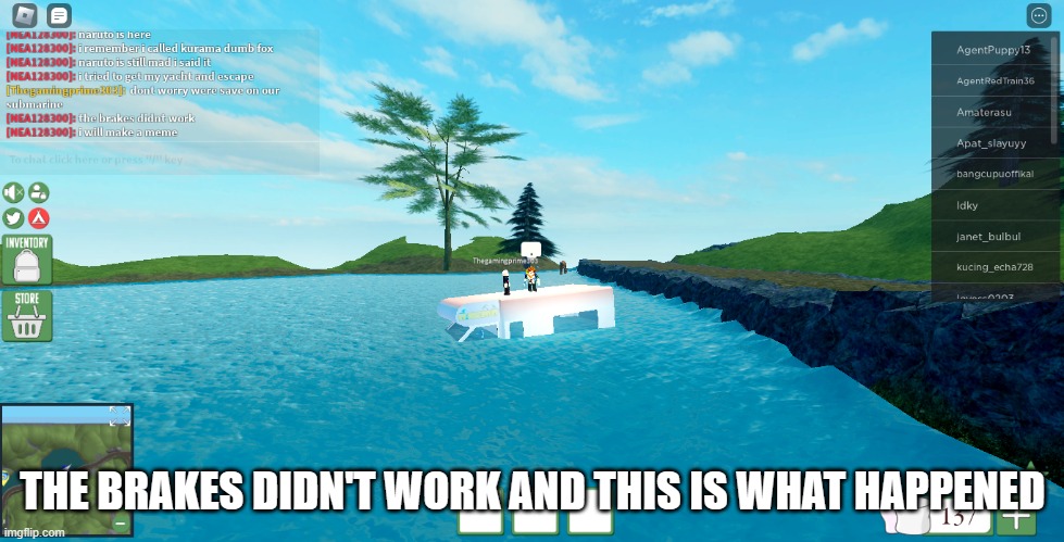 rv falling in the water | THE BRAKES DIDN'T WORK AND THIS IS WHAT HAPPENED | image tagged in funny memes | made w/ Imgflip meme maker