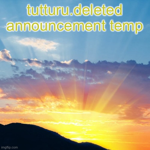 tutturu announcement template さん Blank Meme Template