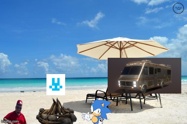 Im now camping | image tagged in beach | made w/ Imgflip meme maker