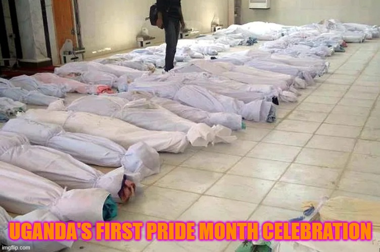 Dark Pride | UGANDA'S FIRST PRIDE MONTH CELEBRATION | image tagged in pride,pride month,homosexuality,homophobic,gay pride,uganda | made w/ Imgflip meme maker