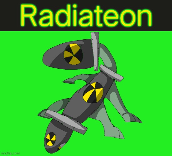 Poison Type Eeveelution | Radiateon | image tagged in radiation,nuclear bomb,eevee,evolution | made w/ Imgflip meme maker