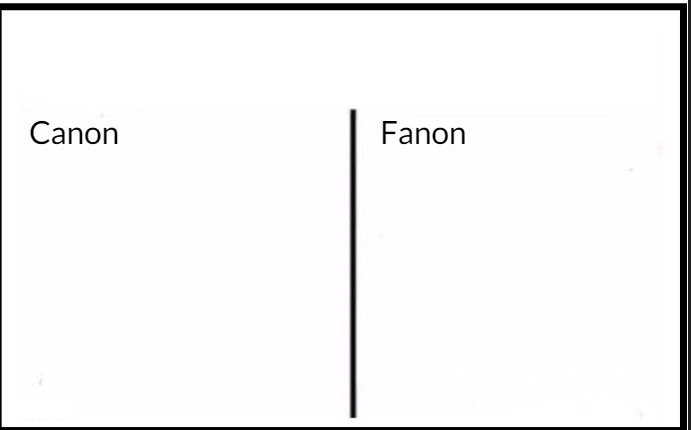 Canon  Vs Fanon Characters Blank Meme Template