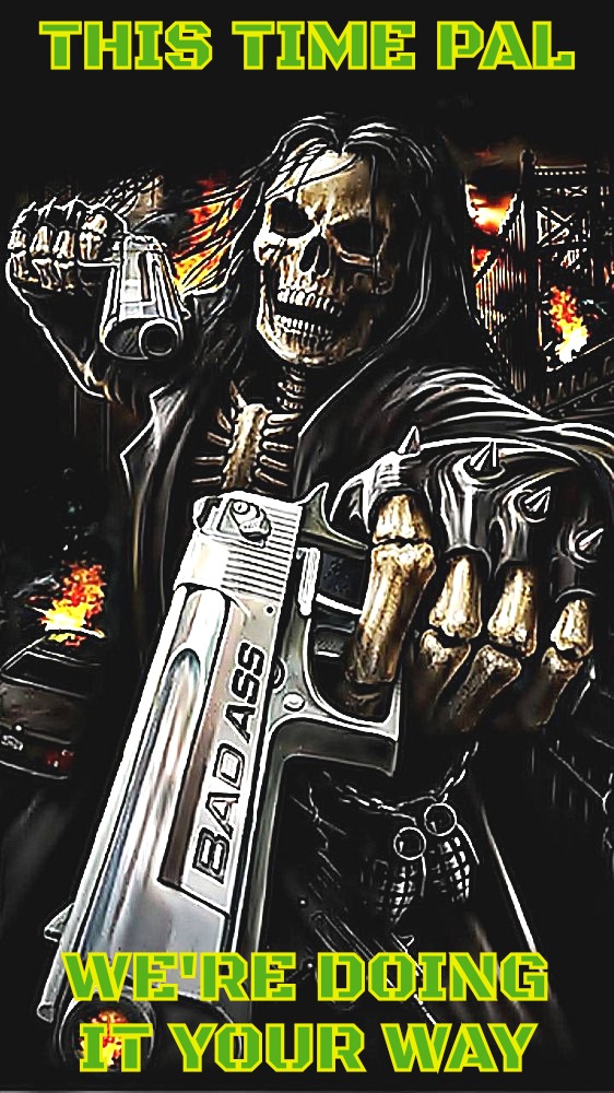 Bad ass skeleton with gun - Imgflip