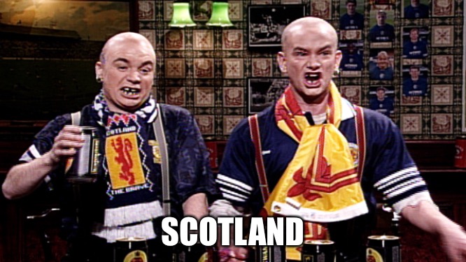 Scottish Soccer Hooligans | SCOTLAND | image tagged in scottish soccer hooligans | made w/ Imgflip meme maker