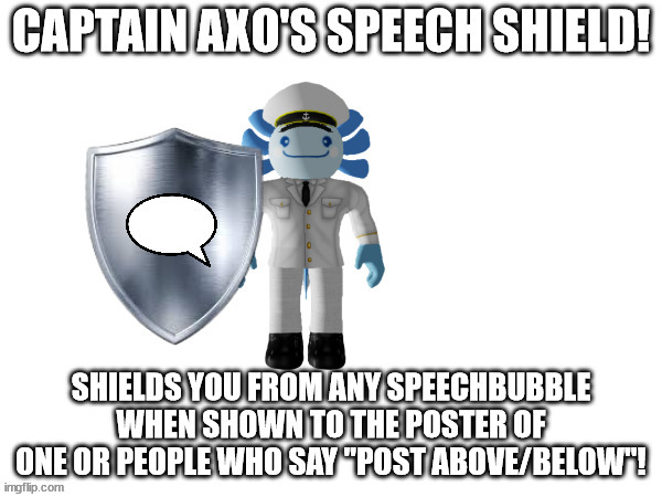 Speech Shield | image tagged in speech shield | made w/ Imgflip meme maker