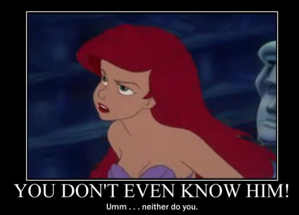 High Quality ariel don't know anyone Blank Meme Template