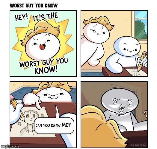 Drawing | image tagged in theodd1sout,worst guy,draw,drawing,comics,comics/cartoons | made w/ Imgflip meme maker