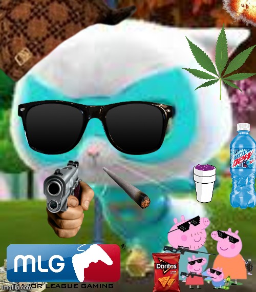 MLG Bitsy | image tagged in disney,disney junior,mlg,lean,weed,bring back mlg | made w/ Imgflip meme maker