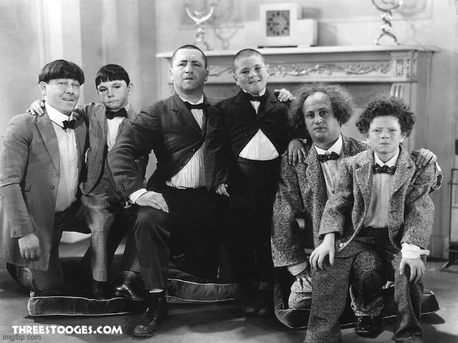 with their sons | image tagged in the three stooges | made w/ Imgflip meme maker