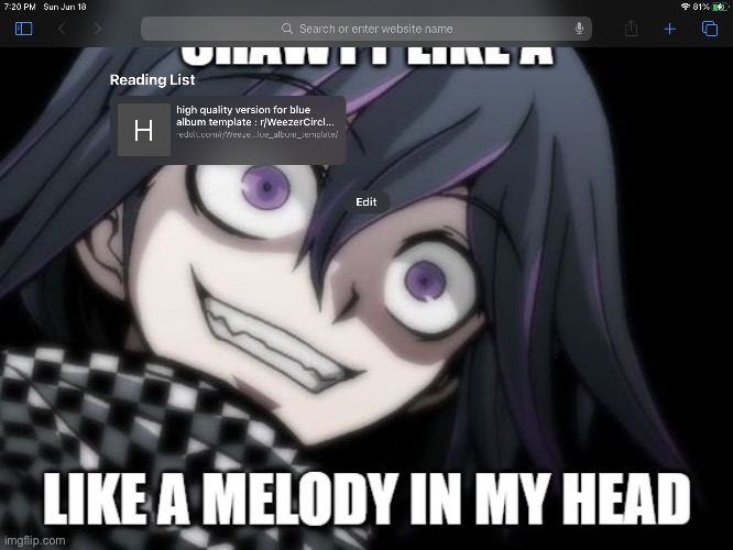 W screen (yes) | image tagged in kokichi | made w/ Imgflip meme maker