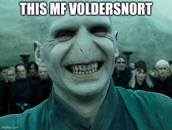 Voldersnort | THIS MF VOLDERSNORT | image tagged in voldermort funny | made w/ Imgflip meme maker