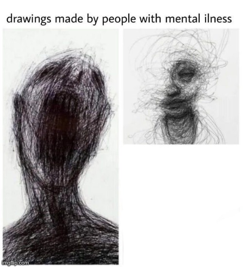drawings made by people with mental ilness Blank Meme Template