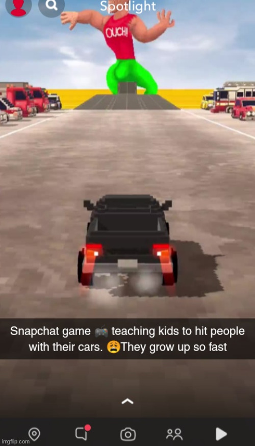 Teaching kids to hit people with their cars. | image tagged in funny memes,snapchat,teaching | made w/ Imgflip meme maker