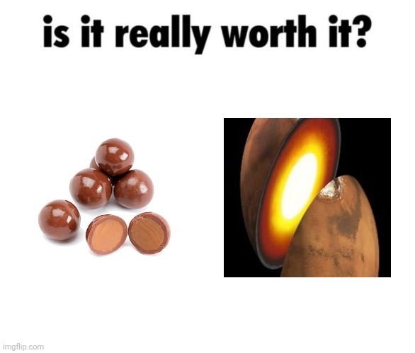 Chocolate caramel | image tagged in is it really worth it,chocolate,caramel,core,science,memes | made w/ Imgflip meme maker