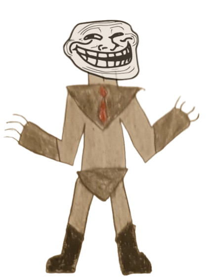High Quality Mr. Trollface transparent (DarthTricera version) Blank Meme Template