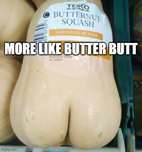 Butt | MORE LIKE BUTTER BUTT | image tagged in sex jokes | made w/ Imgflip meme maker