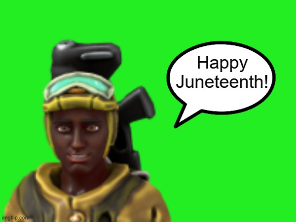 Happy Juneteenth from Victor Brady | Happy Juneteenth! | image tagged in juneteenth | made w/ Imgflip meme maker