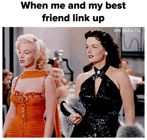 High Quality Marilyn Monroe and Jane Russell Blank Meme Template