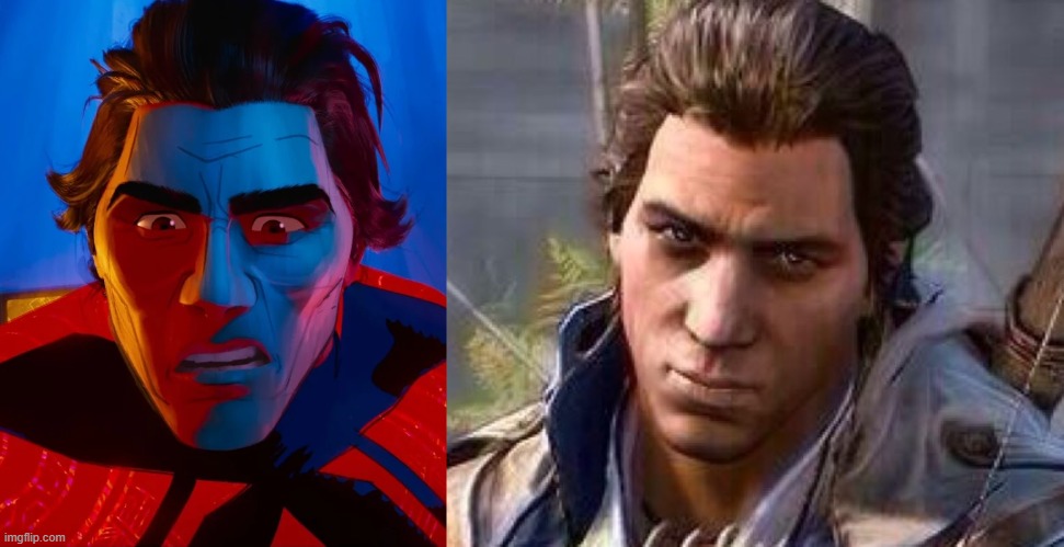 Bois Miguel looks like Connor | image tagged in spiderman,assassins creed | made w/ Imgflip meme maker