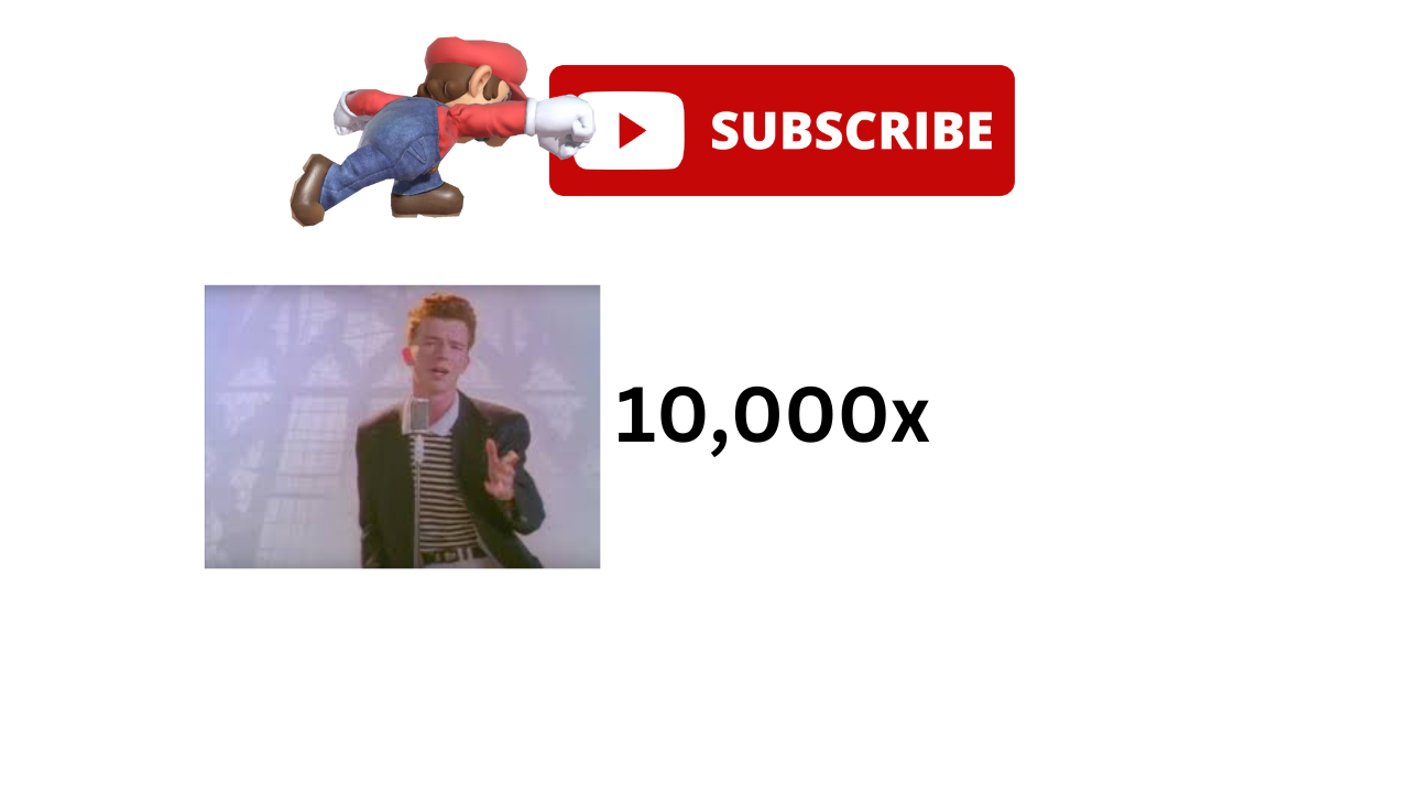 High Quality im gonna watch rickroll 10,000 times at 10k subs on youtube Blank Meme Template