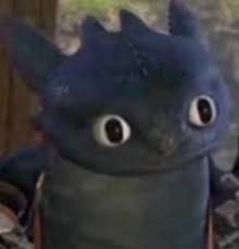 High Quality Toothless stare Blank Meme Template