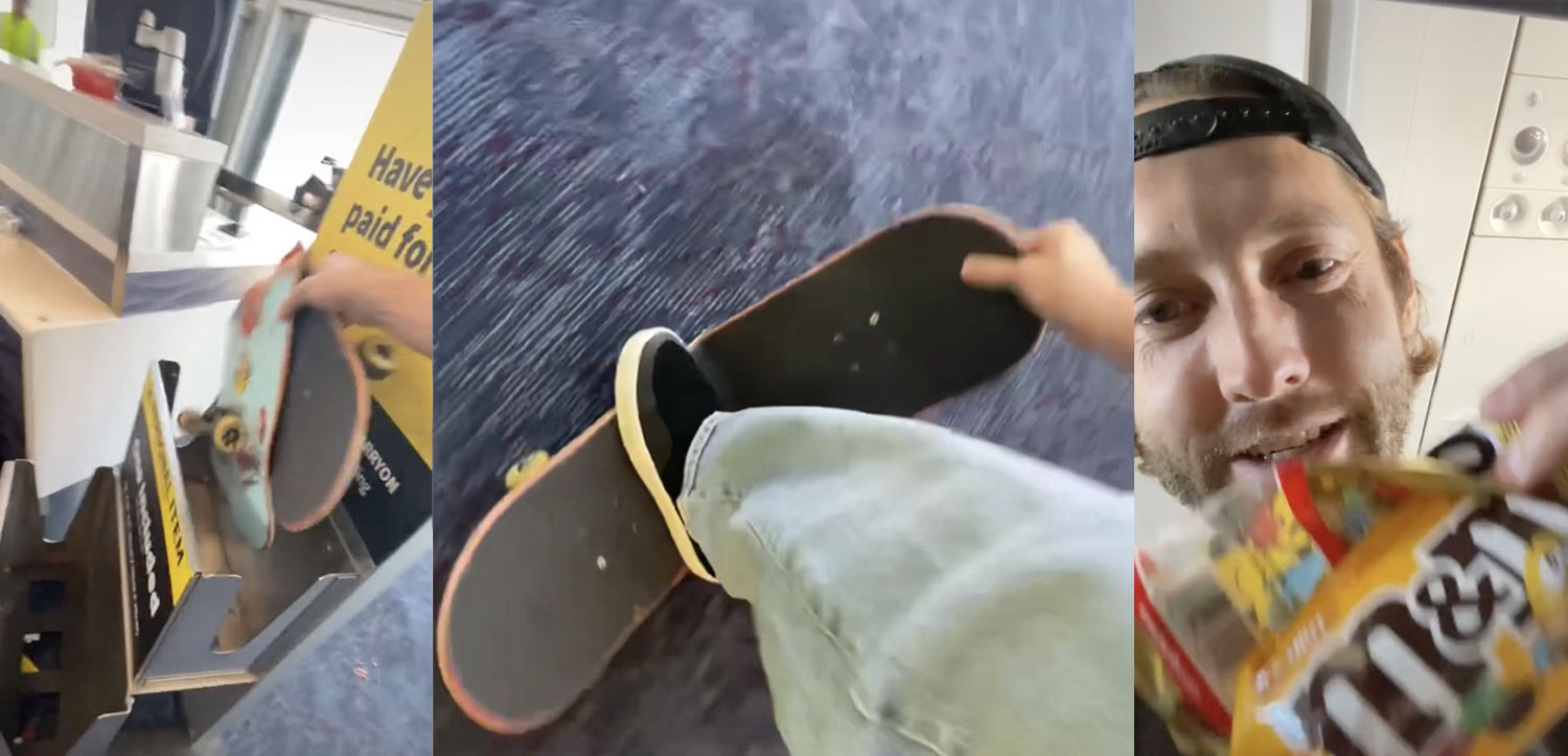 Break skateboard, get candy Blank Meme Template