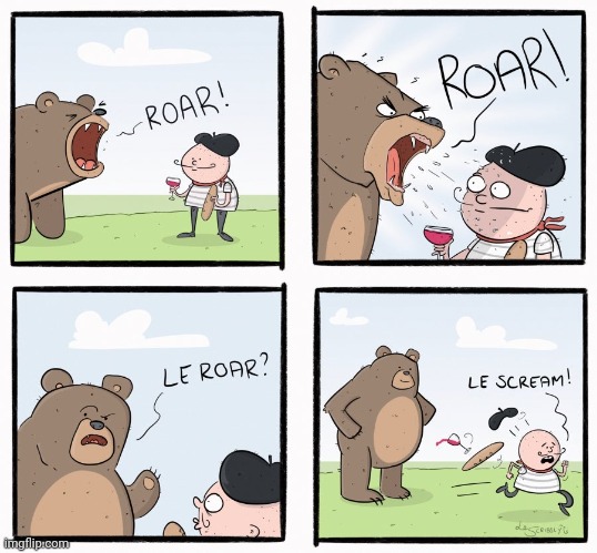 Roar, scream | image tagged in roar,scream,bears,bear,comics,comics/cartoons | made w/ Imgflip meme maker