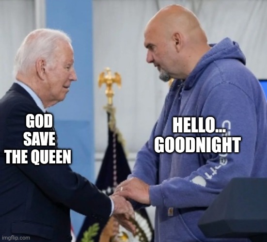 GOD SAVE THE QUEEN HELLO... GOODNIGHT | made w/ Imgflip meme maker