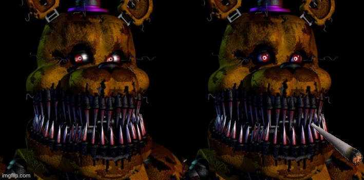 nightmare fredbear guilty | image tagged in nightmare fredbear guilty | made w/ Imgflip meme maker