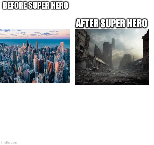 superheros are overrated | AFTER SUPER HERO; BEFORE SUPER HERO | image tagged in superman | made w/ Imgflip meme maker